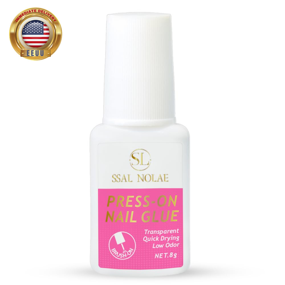 Brush-On Nail Glue for Press on Nails- Salon Quality for Acrylic, Fake Nails. Qu