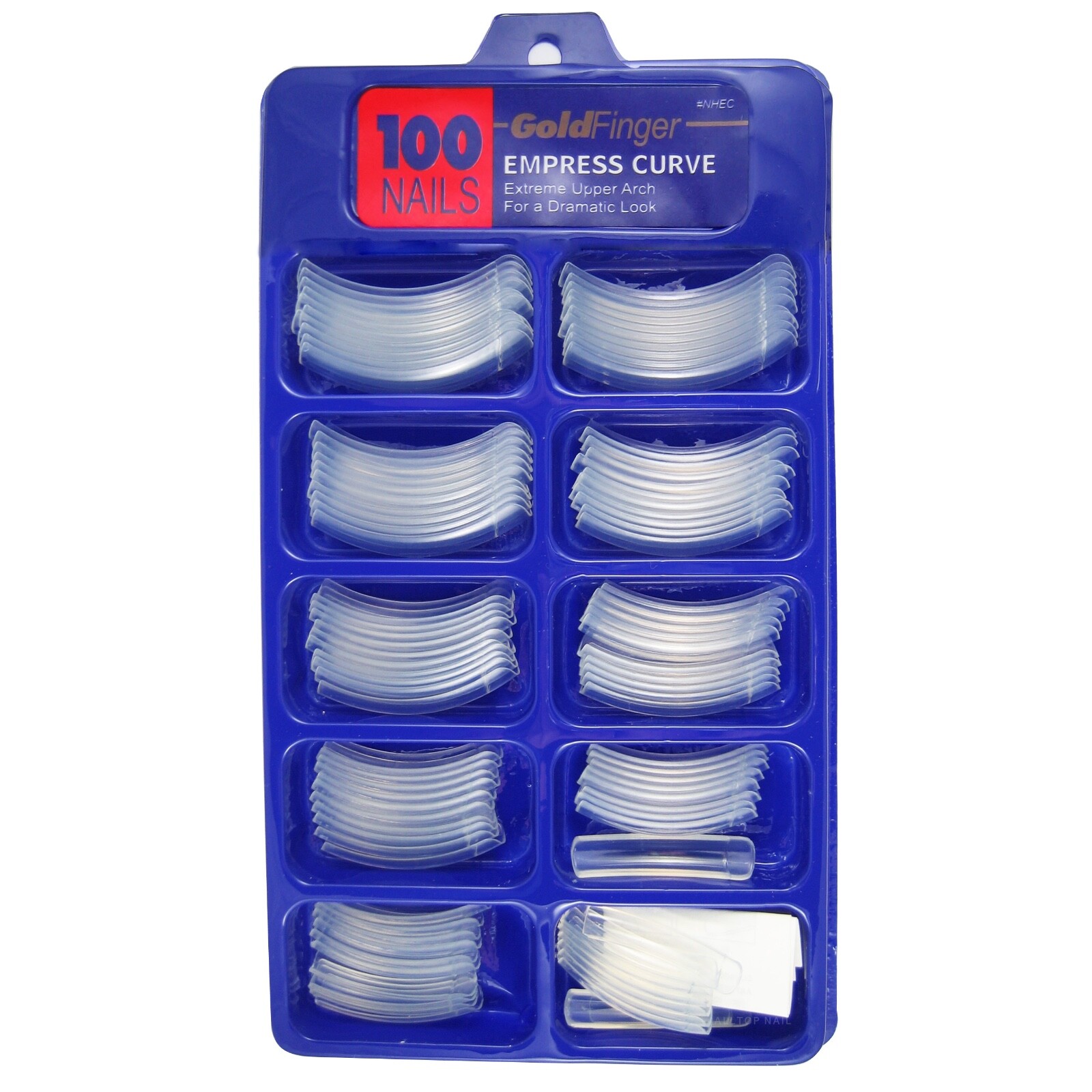 EMPRESS CURVE 100 NAIL White/Clear/Natural False Nail Tips
