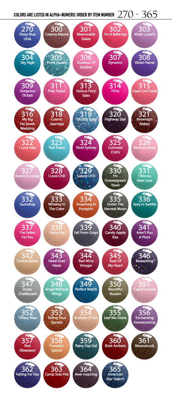 SNS Nail Color Dipping Powder Part 4 (270 – 365) *Choose any 1 color*