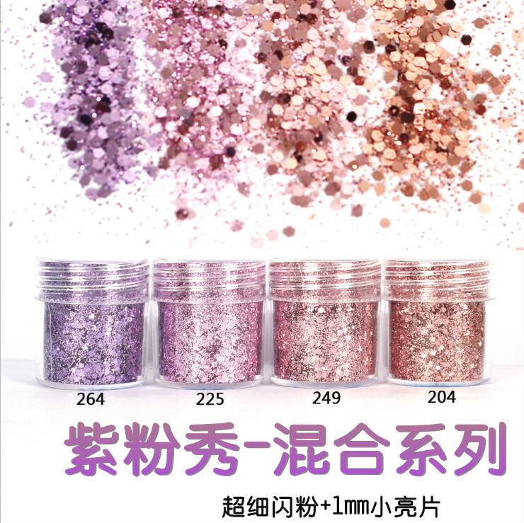Nail Glitter Powder Dust For Decoration Body Art Craft Mix set 3D Sequins