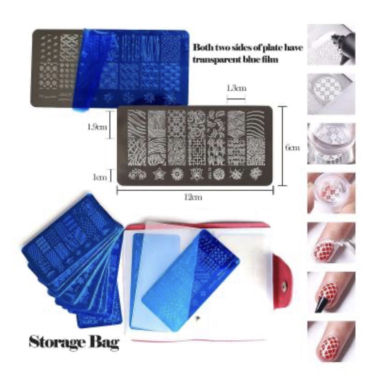 20 Metal Nail Art Stamping Plates Bundle NEW With Case, Nail Lint Roller Cute!