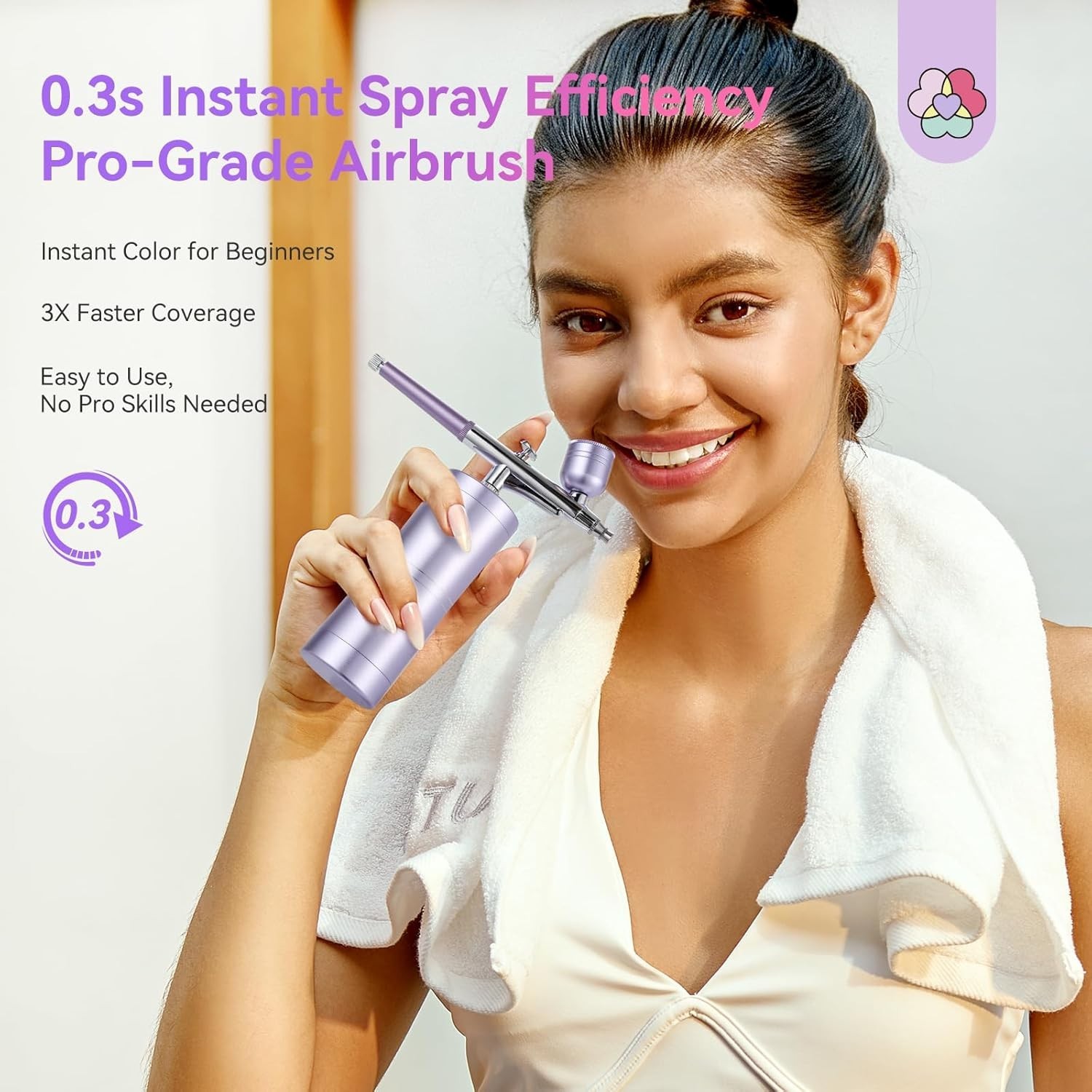 Instant Nail Art Kit with Airbrush & Stencils