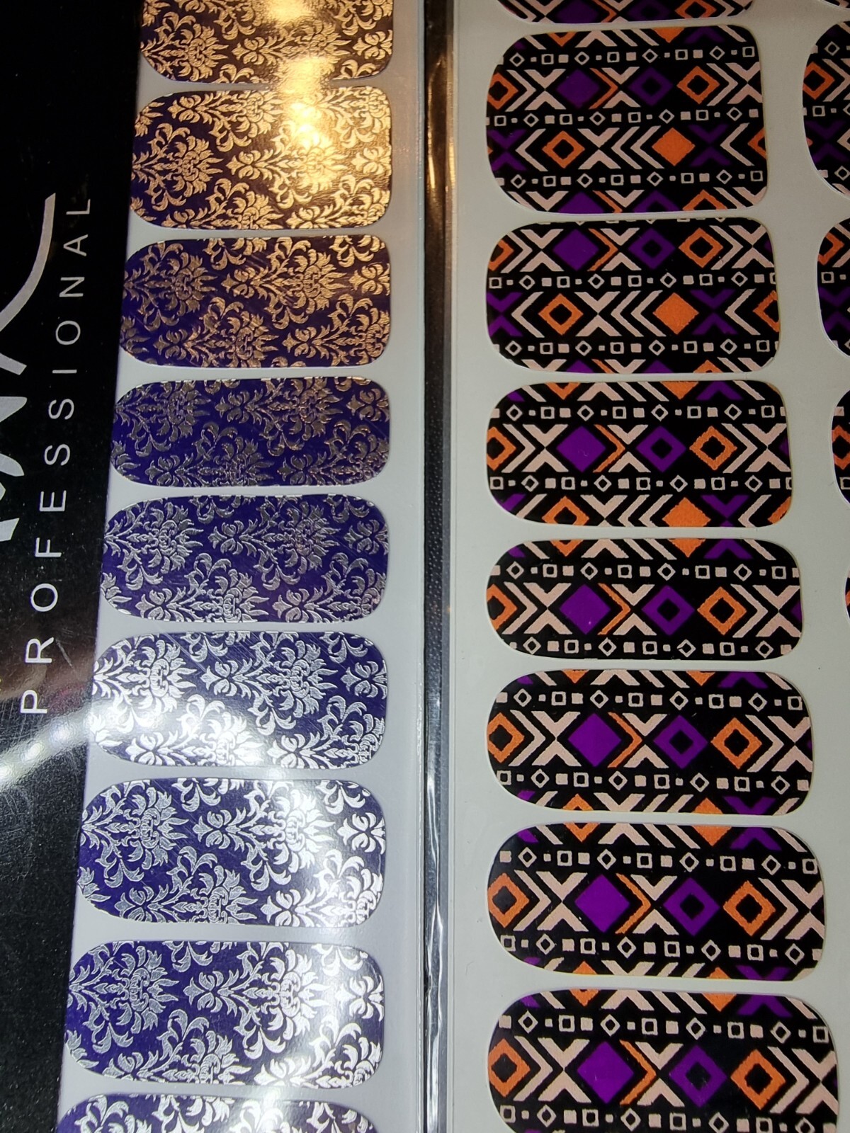 Minx Nail Foils Bundle Flowers Patterned Polka Dots Silver B&W Bright New