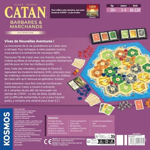 CATAN Traders & Barbarians Board Game Expansion (6th Compact, Multicolor