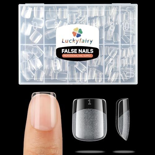 Fake Nails, Soft Gel x Pre-Shaped Acrylic XS Short Square Extra Short Square