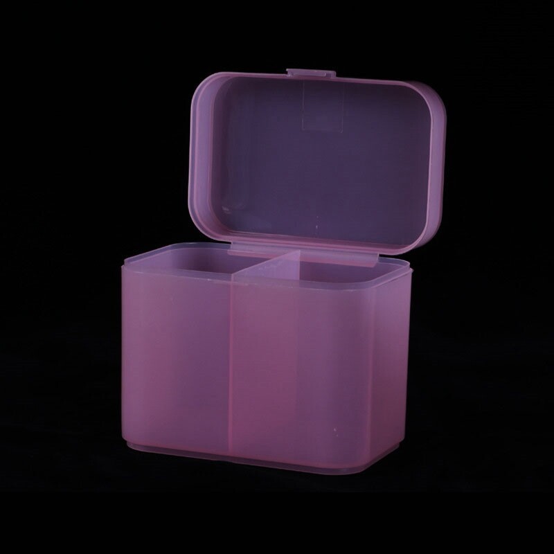 2 Grids Storage Tools Wipes Brush Grids Art Material Cotton Nail Pads Container