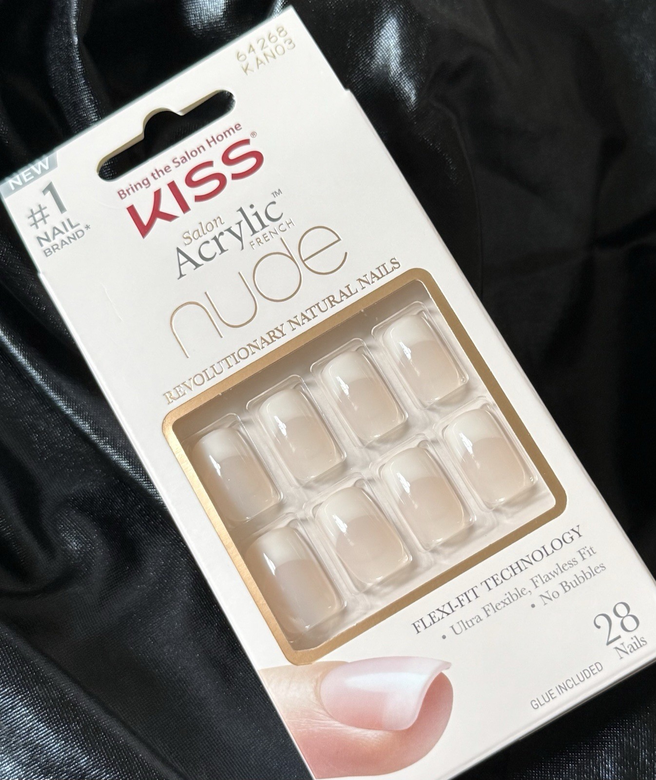 Kiss Press On Nails, Salon Acrylic Nude French~Includes Free Gifts❣️
