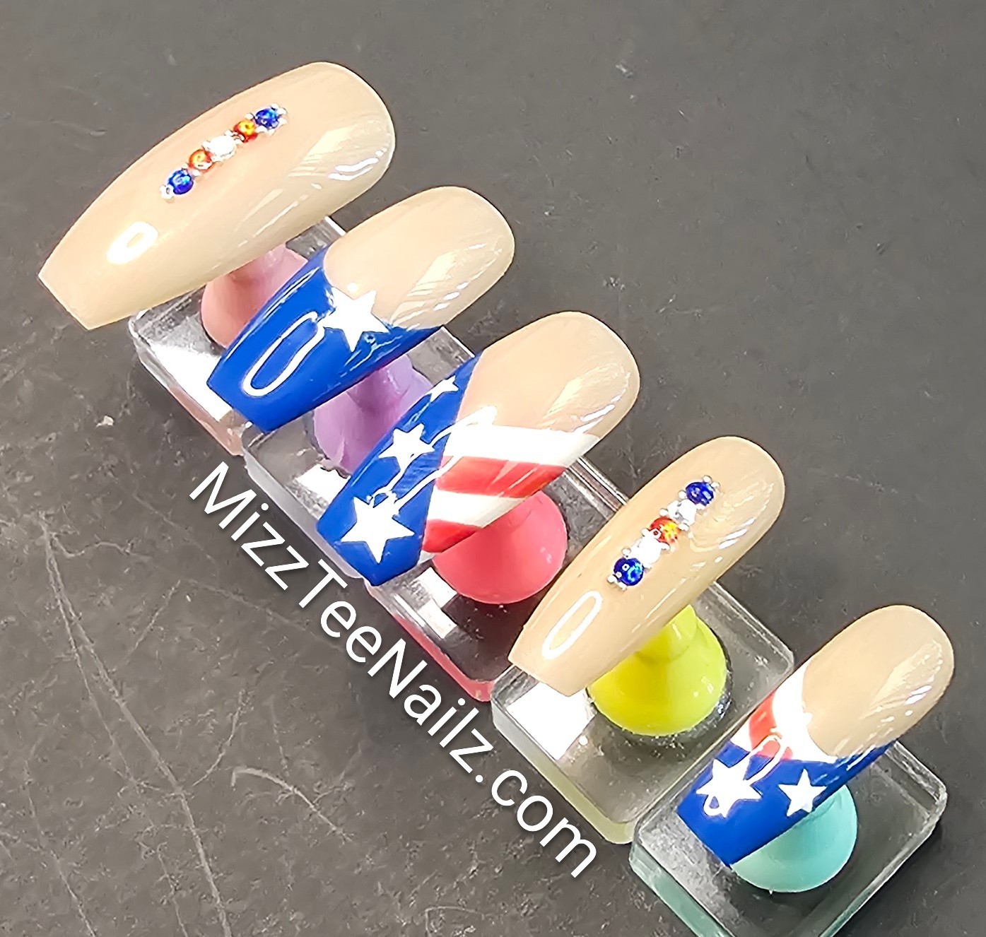 Press-On Nail Set # 109: ‘Merica