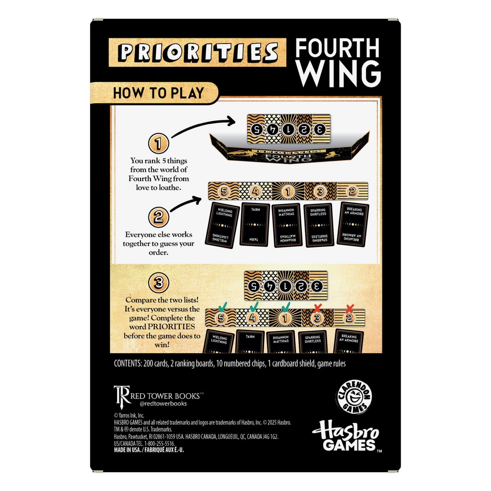 Hasbro Gaming Priorities Fourth Wing 4.49 x 1.61 x 6.5 inches, Multicolor
