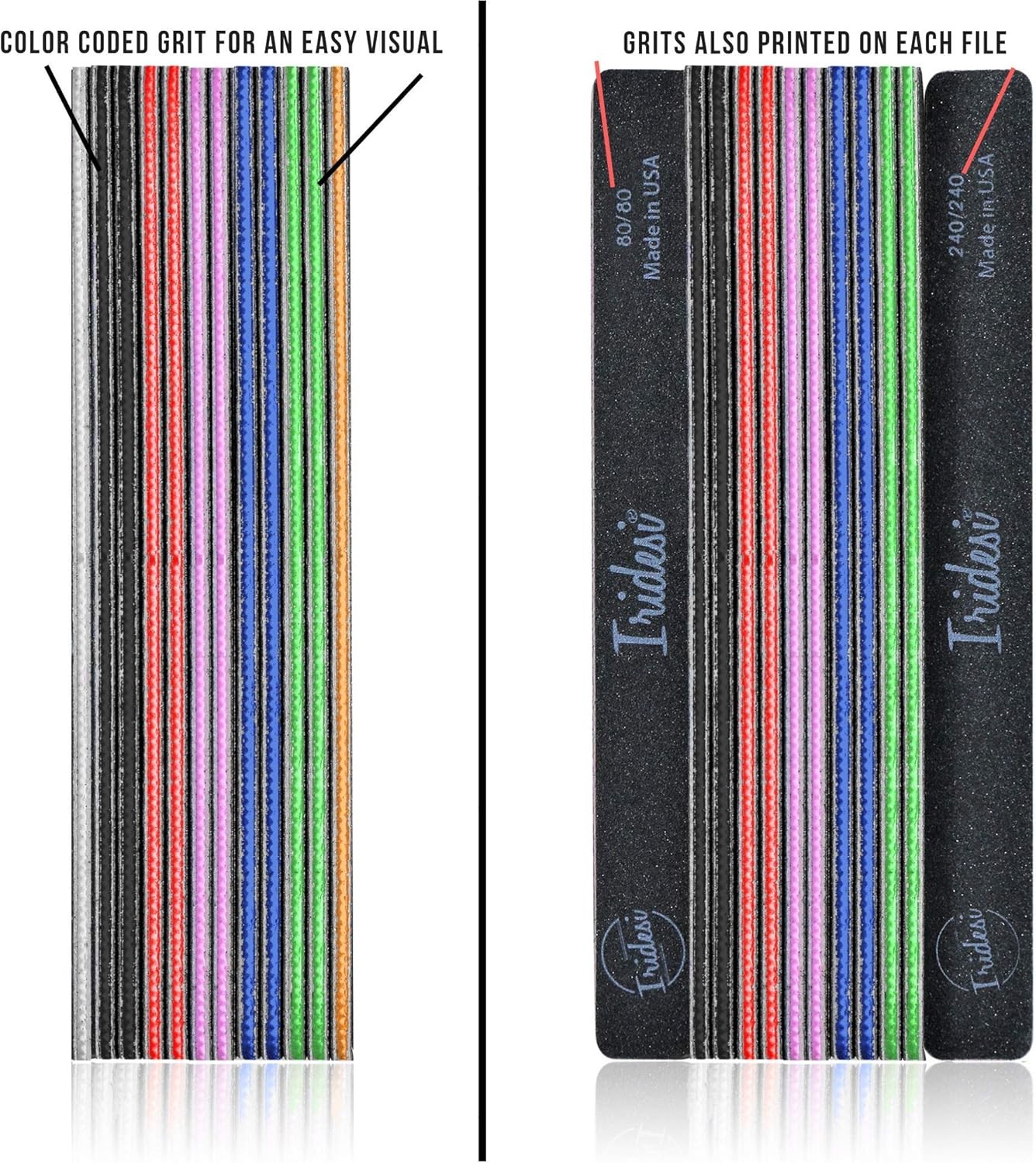 Profal Nail Files Bla Washable Emery Boards 7 Inches Long Square
