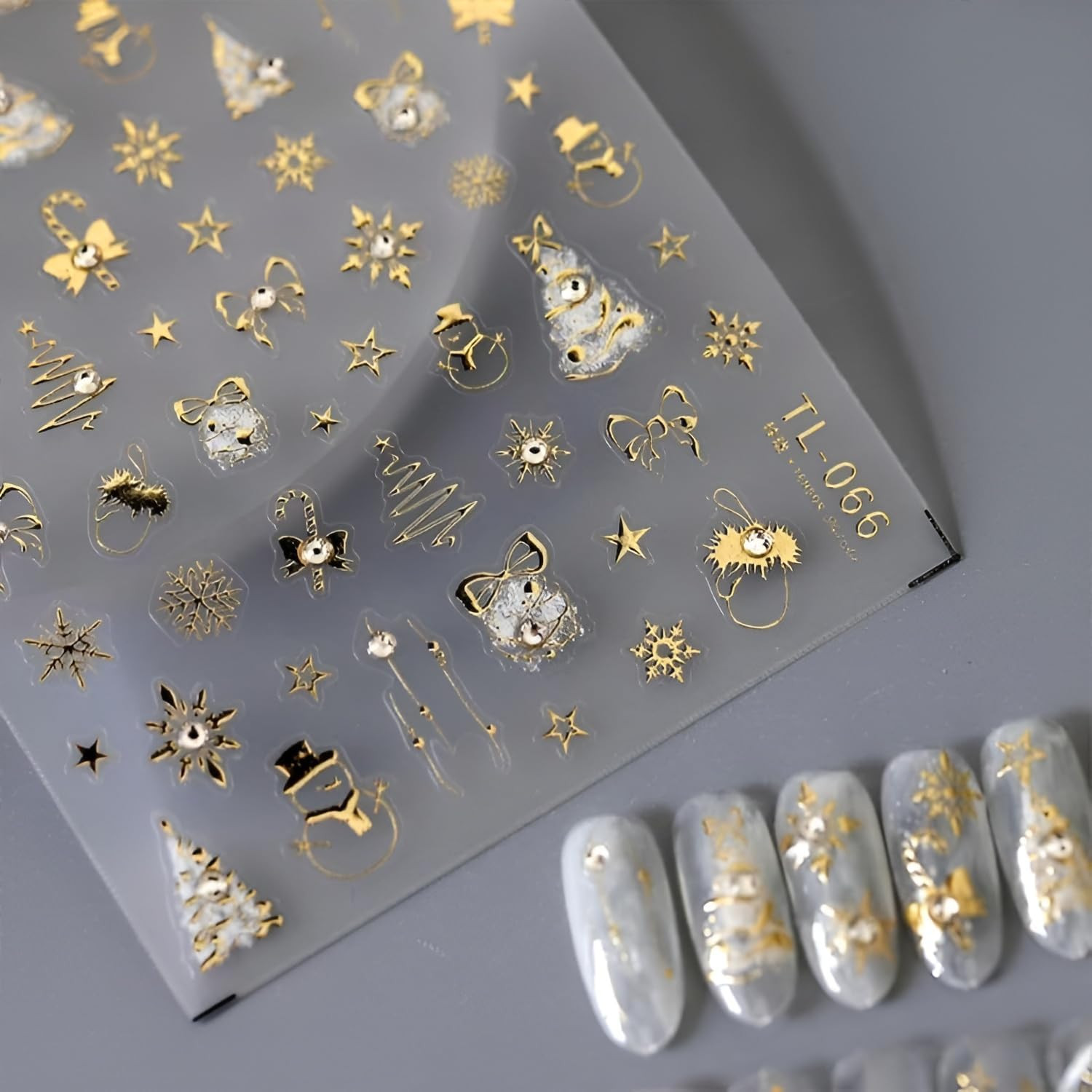 Spring Summer Nail Art Stickers 5D Embossed Nail Decals for Acrylic Nails Black