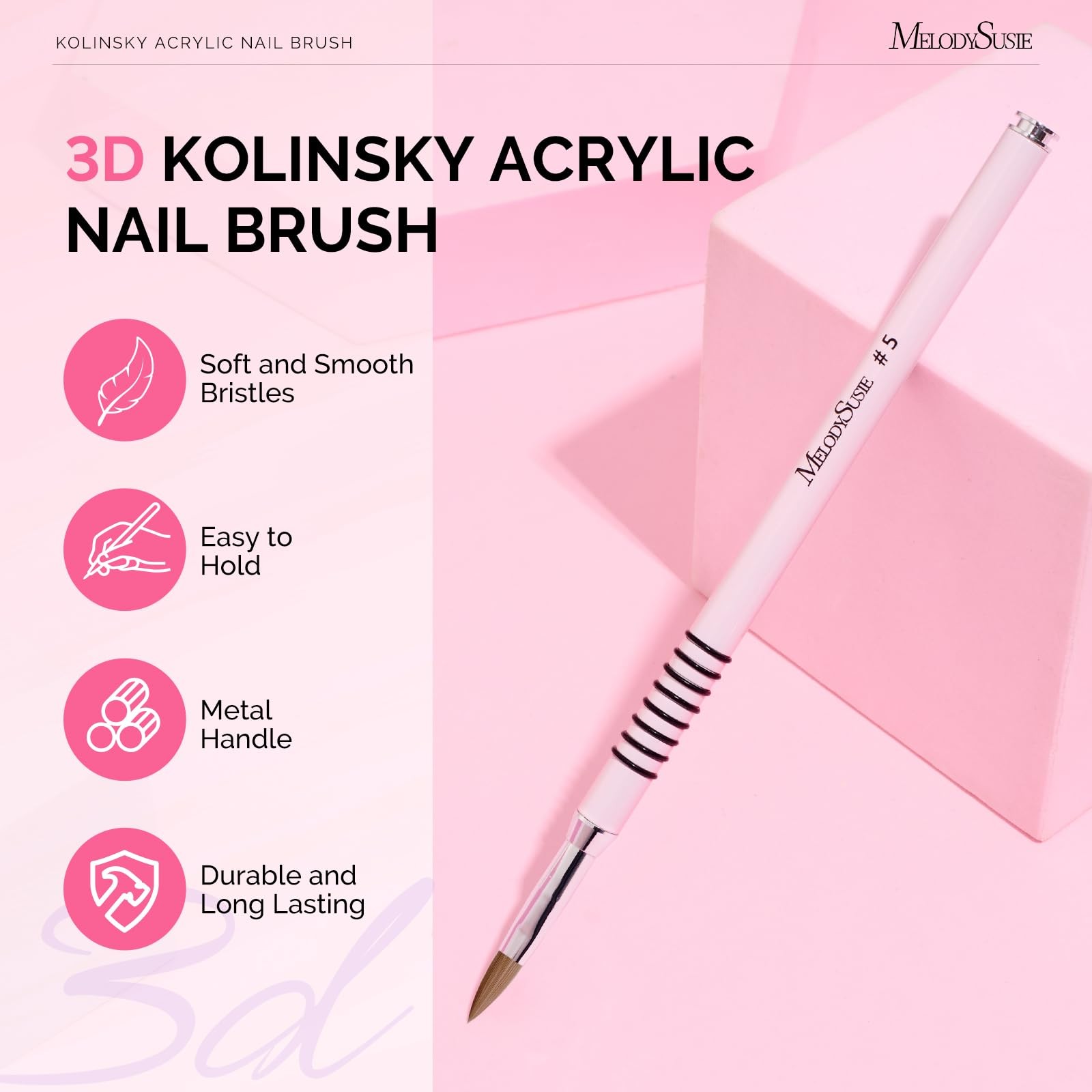 MelodySusie 3D Kolinsky Acrylic Nail Brush #5