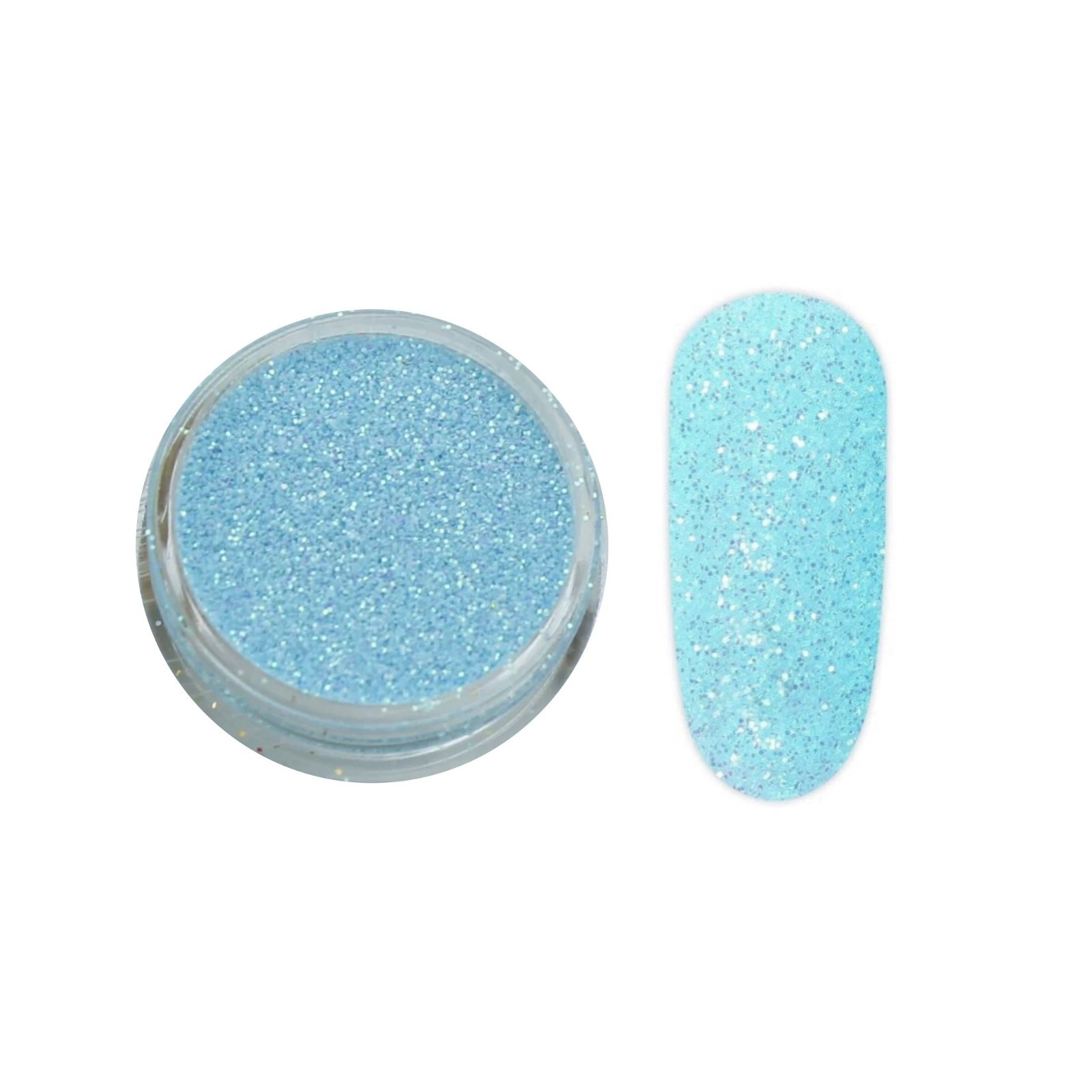 Light Blue Nail Glitter Powder Iridescent Mermaid Frost Sugar Effect Winter Vibe