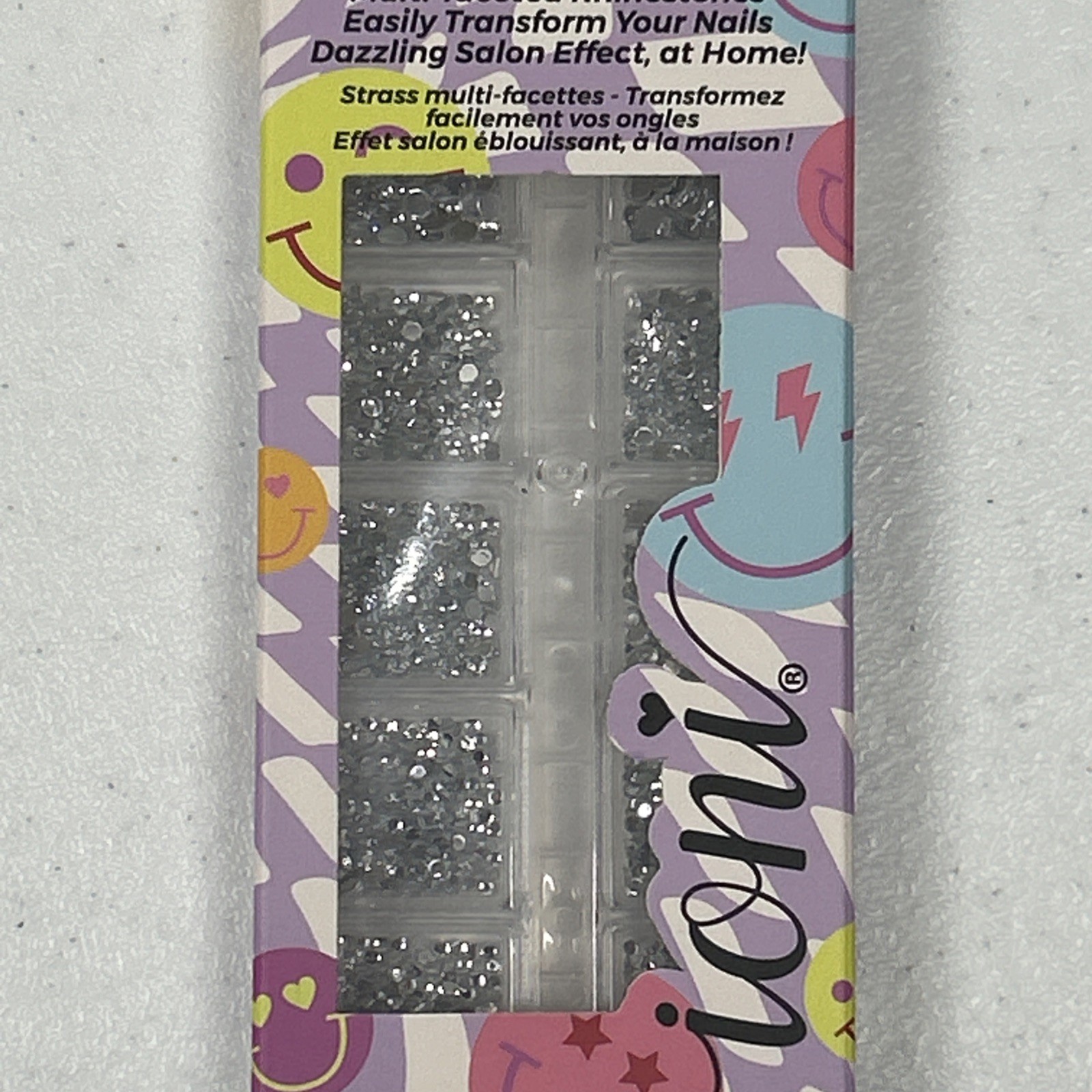 Ioni Press Nail Art Stickers Sequins Rhinestones Lot Of 5 Packs NIB Variety Pack