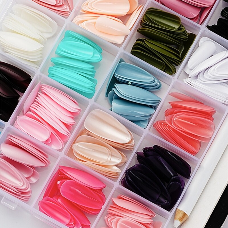 Mix Shaped Nails Art Cartoon Nails Decorations False Nails Tips