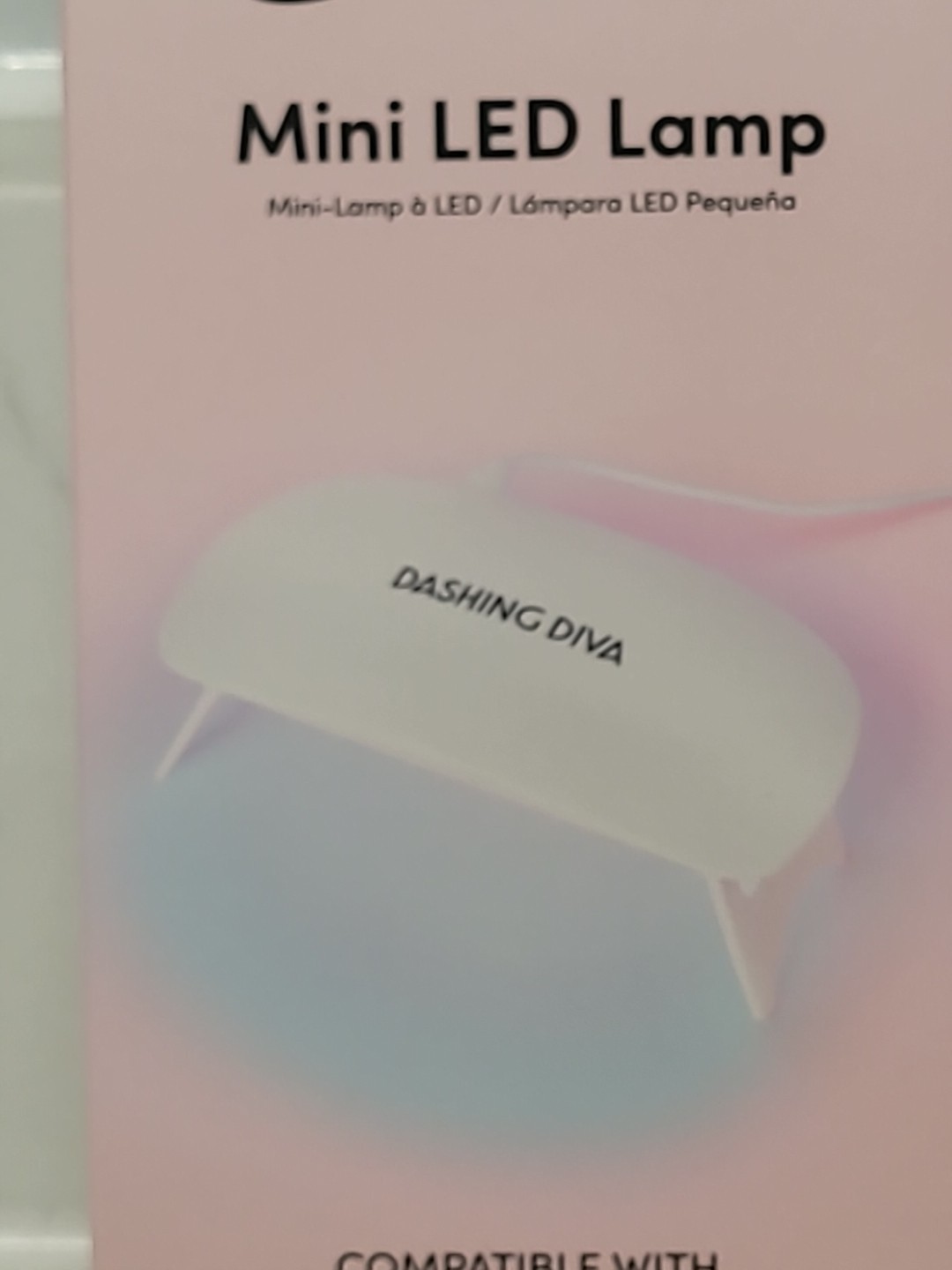 DASHING DIVA GLAZE MINI LED LAMP+22 LED SEMI-CURED GEL NAIL STRIPS+BONUS NEW DD3