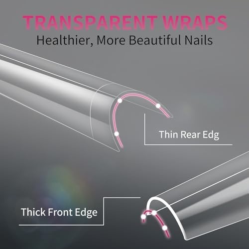 600 PCS Half Cover Coffin Nail Tips Clear 12 Sizes ABS Plastic DIY Salon Home