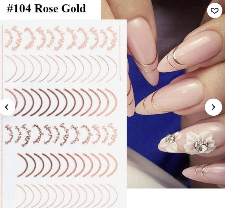 3D Stripe Line Nail Art Stickers: DIY Adhesive Decals (Group 2)