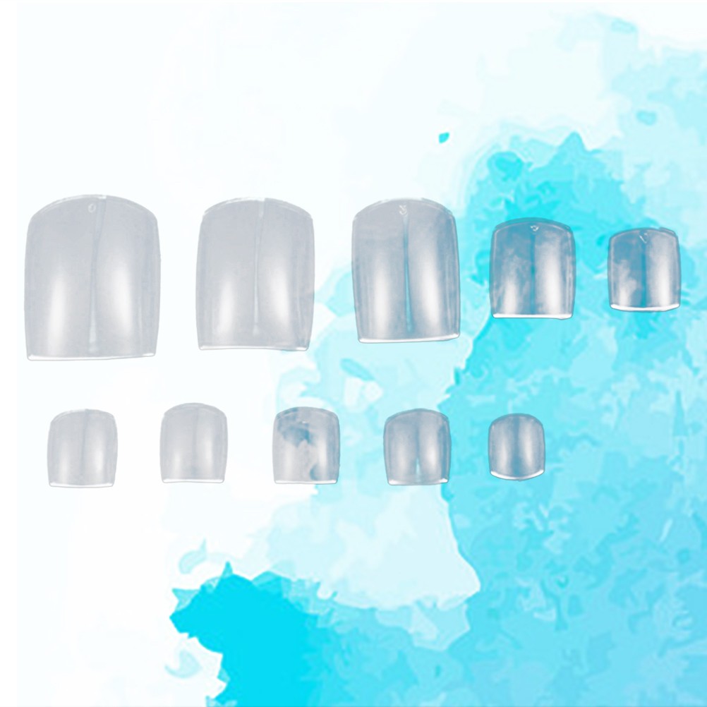 100Pcs Reusable Transparent Toenail Stickers for DIY Nail Art