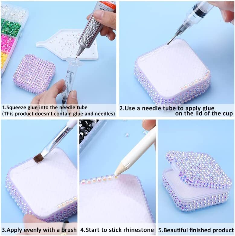 23200PCS Mixed Size 3 4 5MM Jelly ab Resin Rhinestones Box with Tools for Tum…