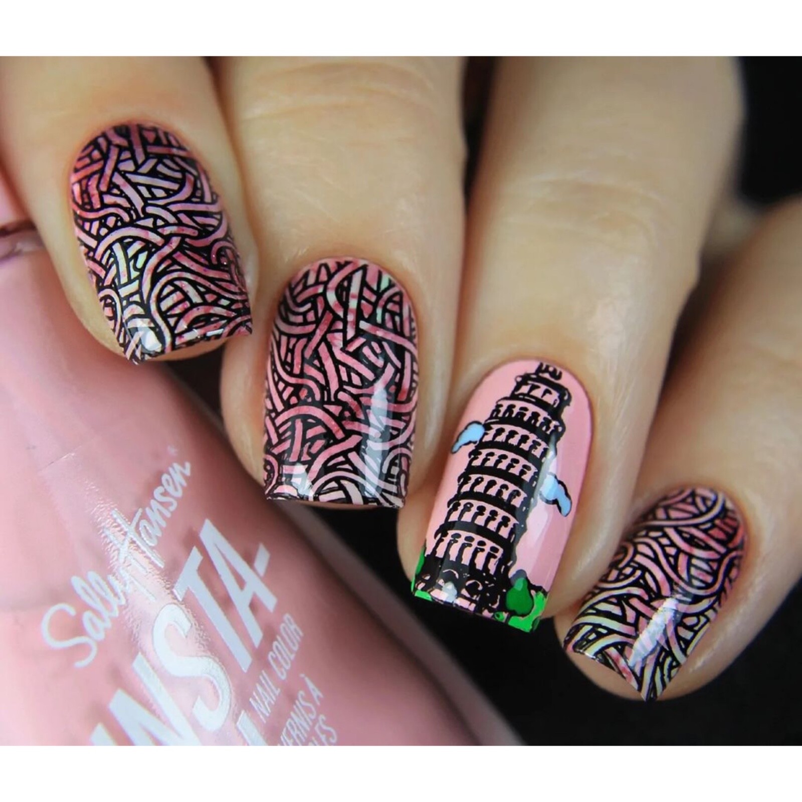 B073 Ciao Italia Stamping Plate For Stamped Nail Art Design
