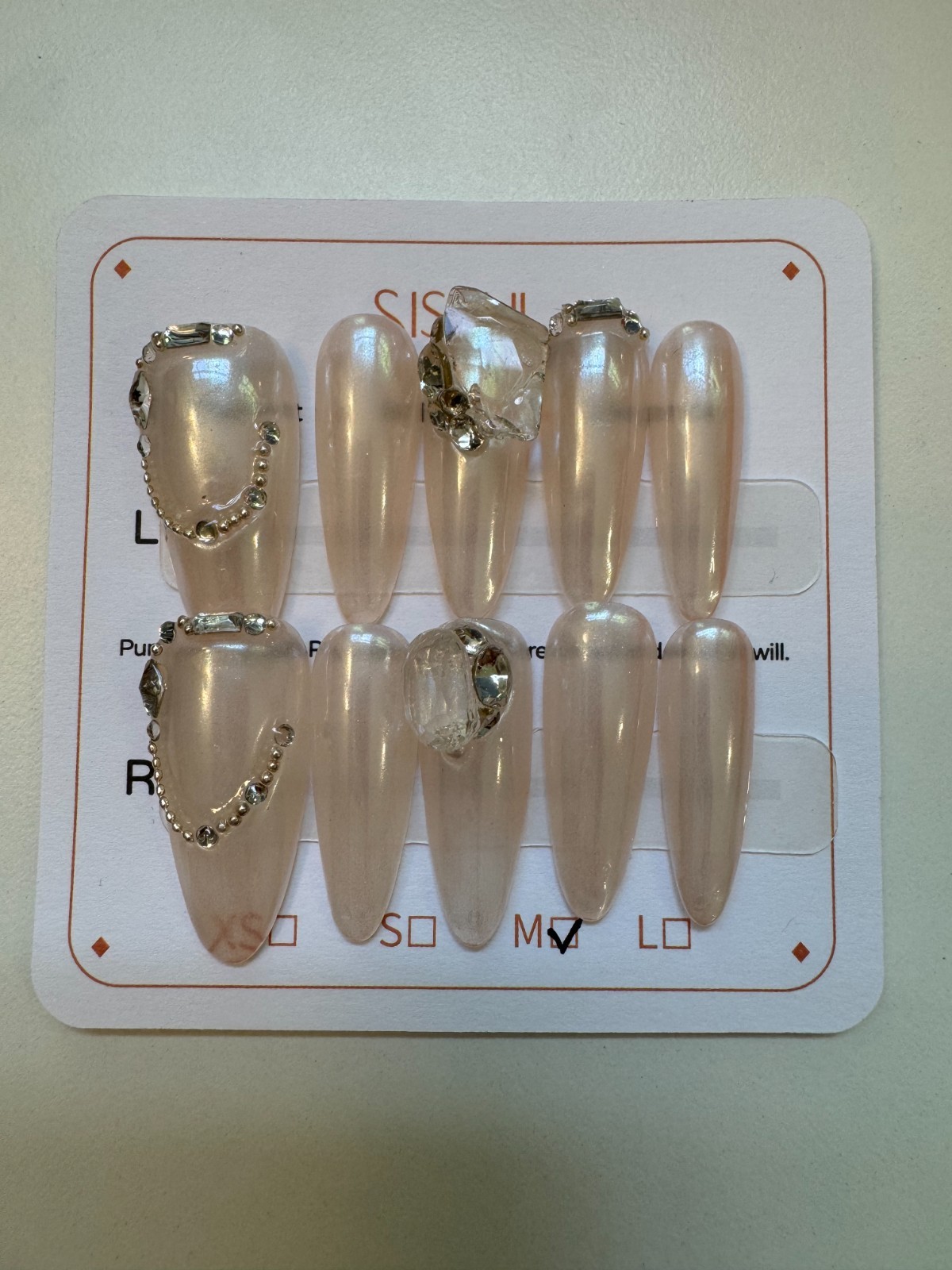 Sisful Nude Diamond Handmade Press-On Nails
