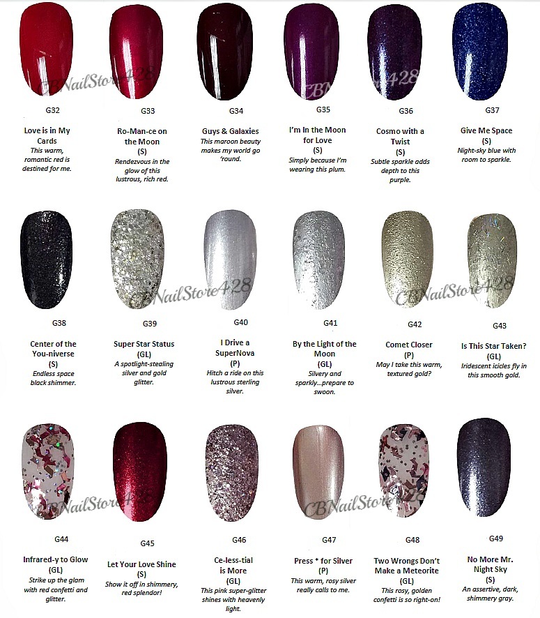 Gelcolor- STARLIGHT Holiday 2015 opi Collection – Pick Any Color/Top/Base .5oz