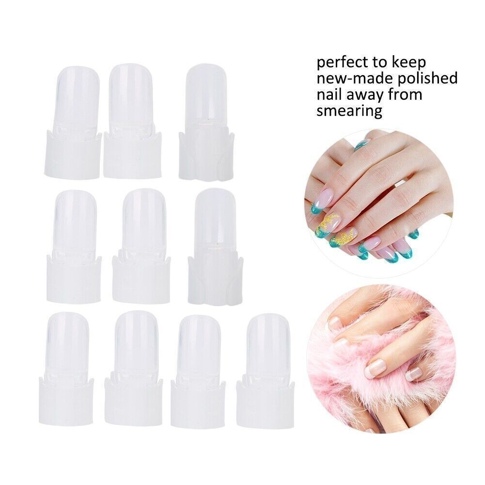10Pcs/set Nail Polish Varnish Protector Holder Manicure Finger Nail Art Tips