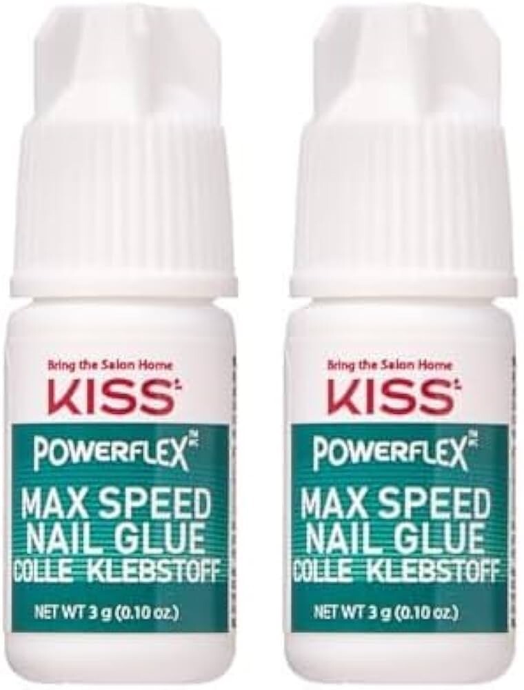 2 Pack Sealed Kiss Max Speed PowerFlex Nail Glue #62648 BK139 Maximum Power Flex