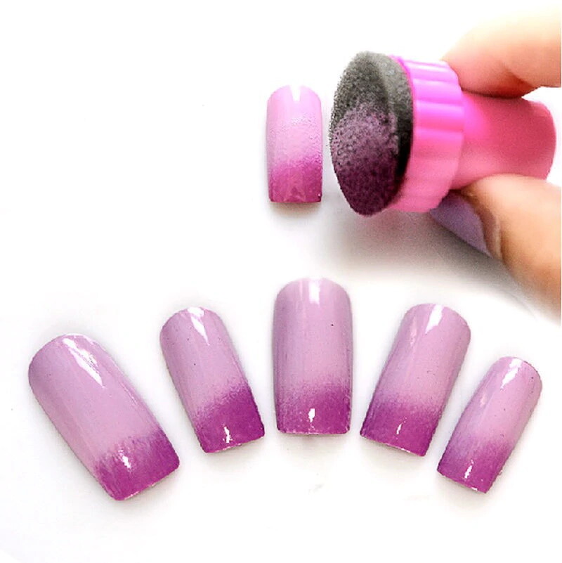 2x Sets – Nail Polish Art Sponge Gradual Change Polish Stamping Manicure Tool