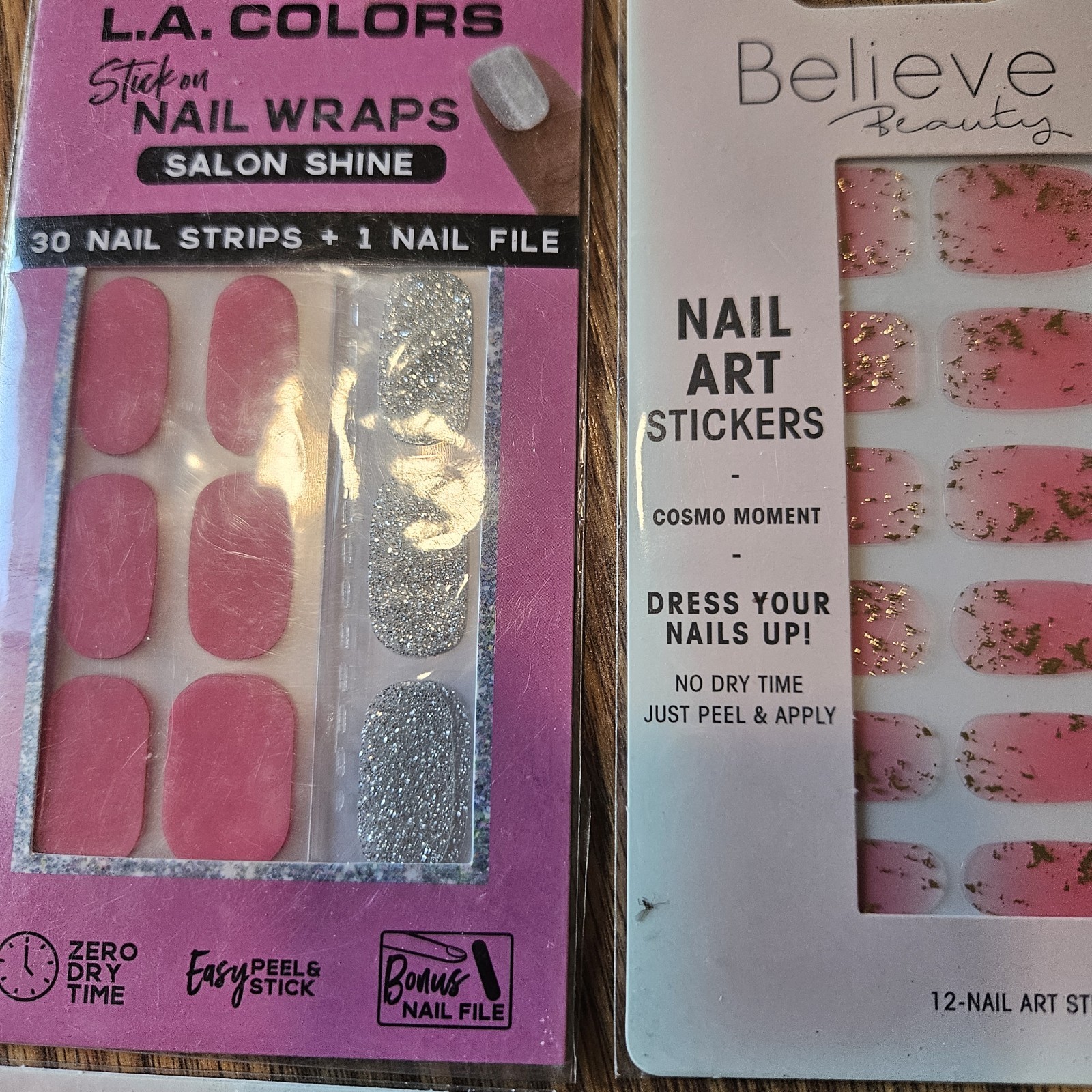 Nail Art Stickers Lot 13 New Glitter Zebra Floral Leopad Tie Dye Believe Beauty