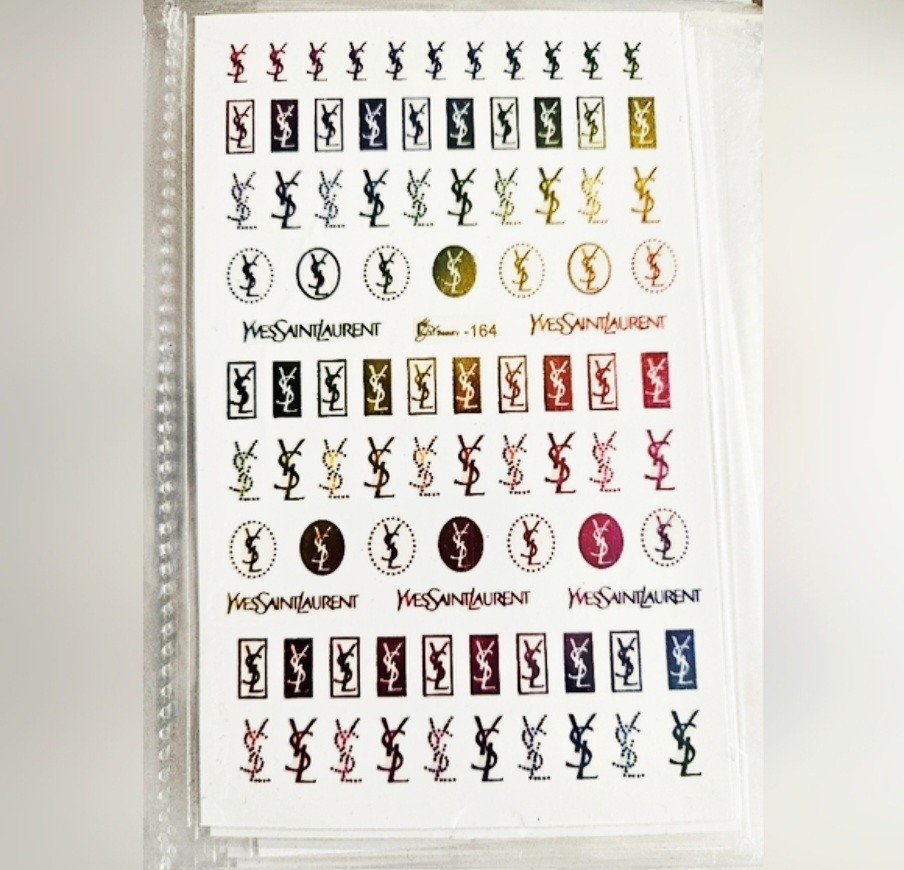 NWT NAIL ART DESIGN SELF-SEAL STICKERS HOLOGRAPHIC RAINBOW N°164!