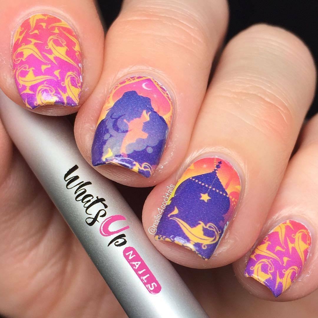 Whats Up Nails P107 Arabian Night of Love Water Decals Sliders for Nail Art