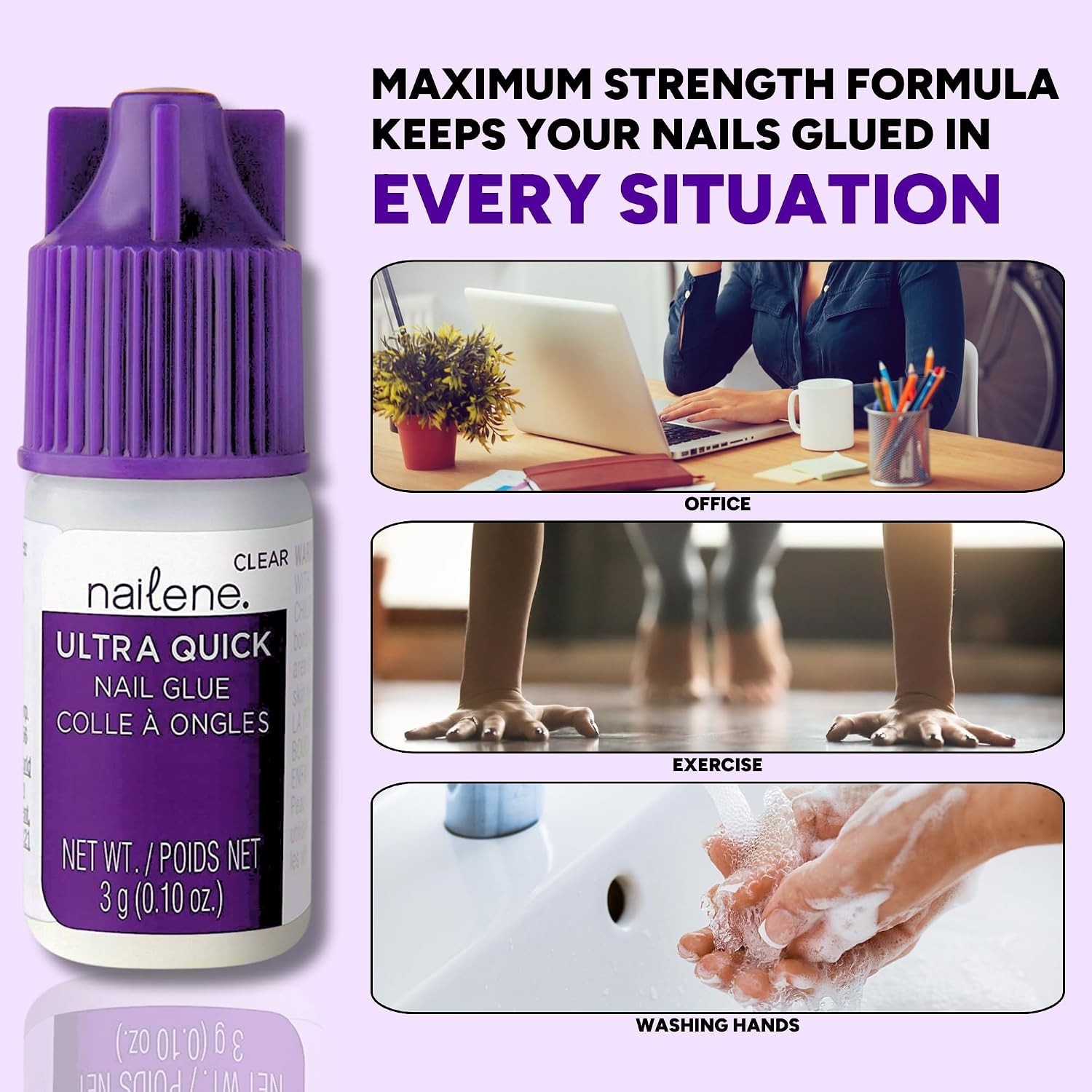 Ultra Quick Nail Adhesive – Durable, Self-Adhesive 3g Glue for Easy Nail Repairs