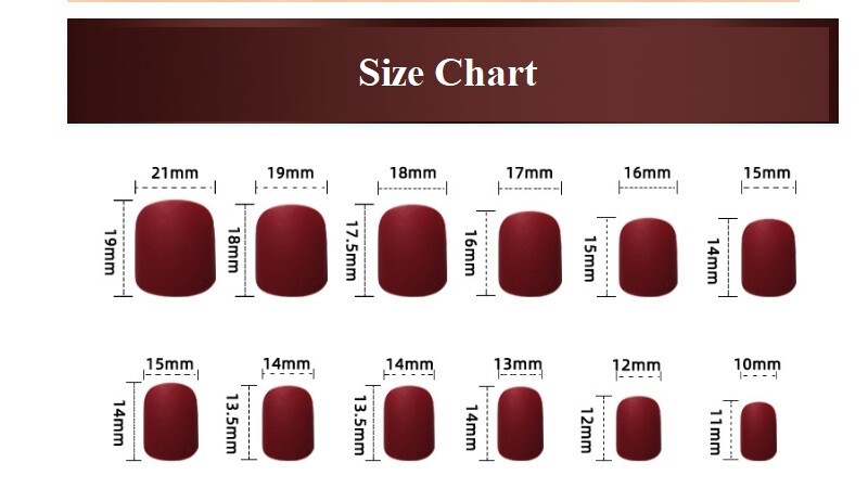 Handmade Press On Nails – Glossy Short Square Nails, Black White Red Fake Nails