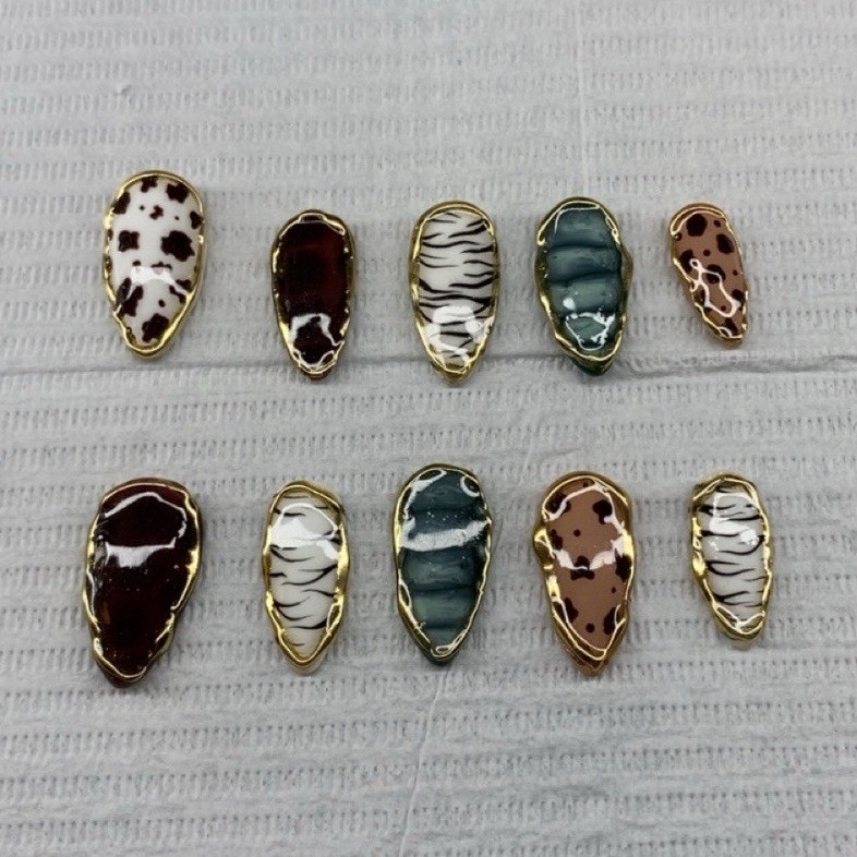 Multicolor Metal Enamel Glue-On Jewelry Bails & Assorted Decorative Connectors