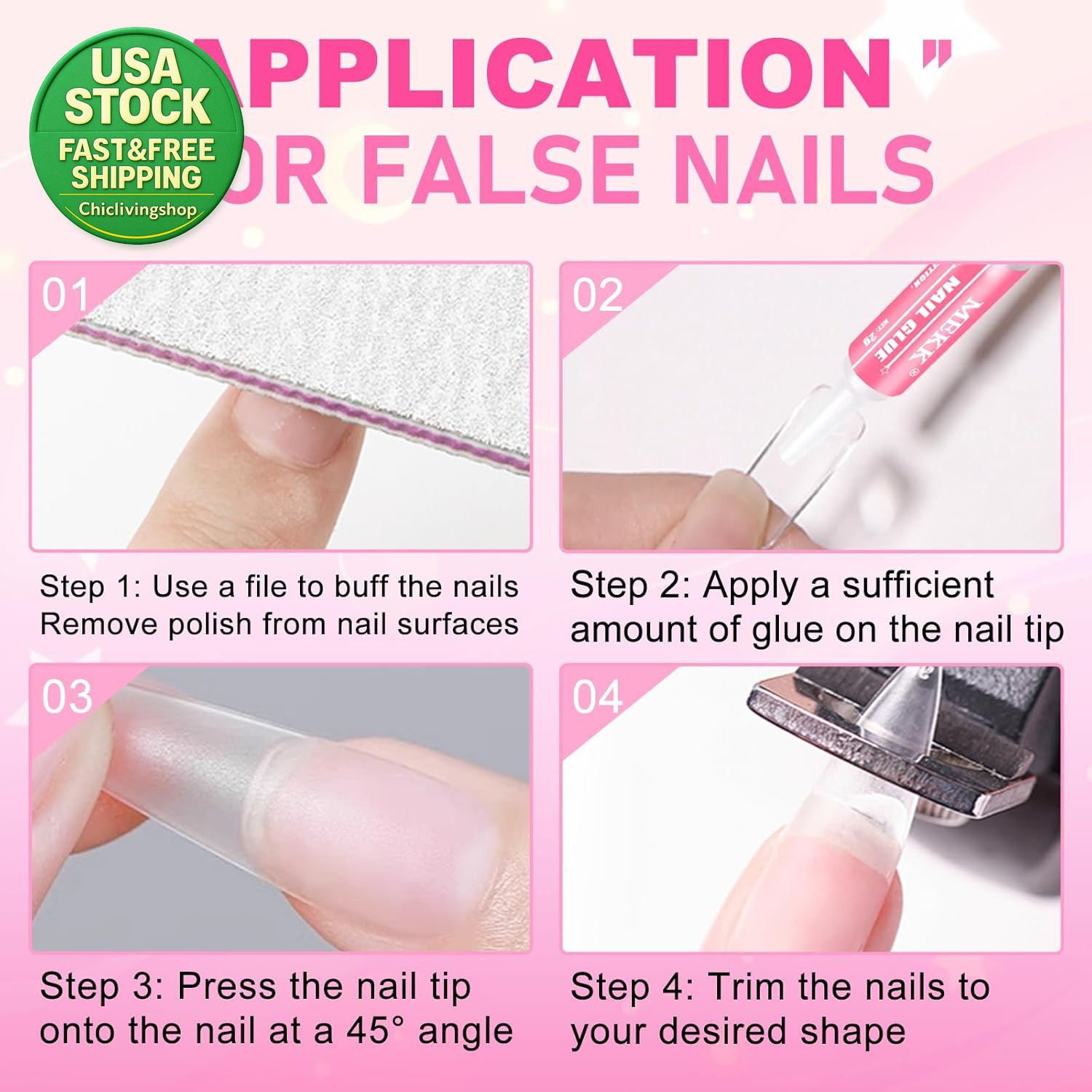 Nail Glue for Press on Acrylic Tips 12 Pack Long Lasting Strong Adhesive