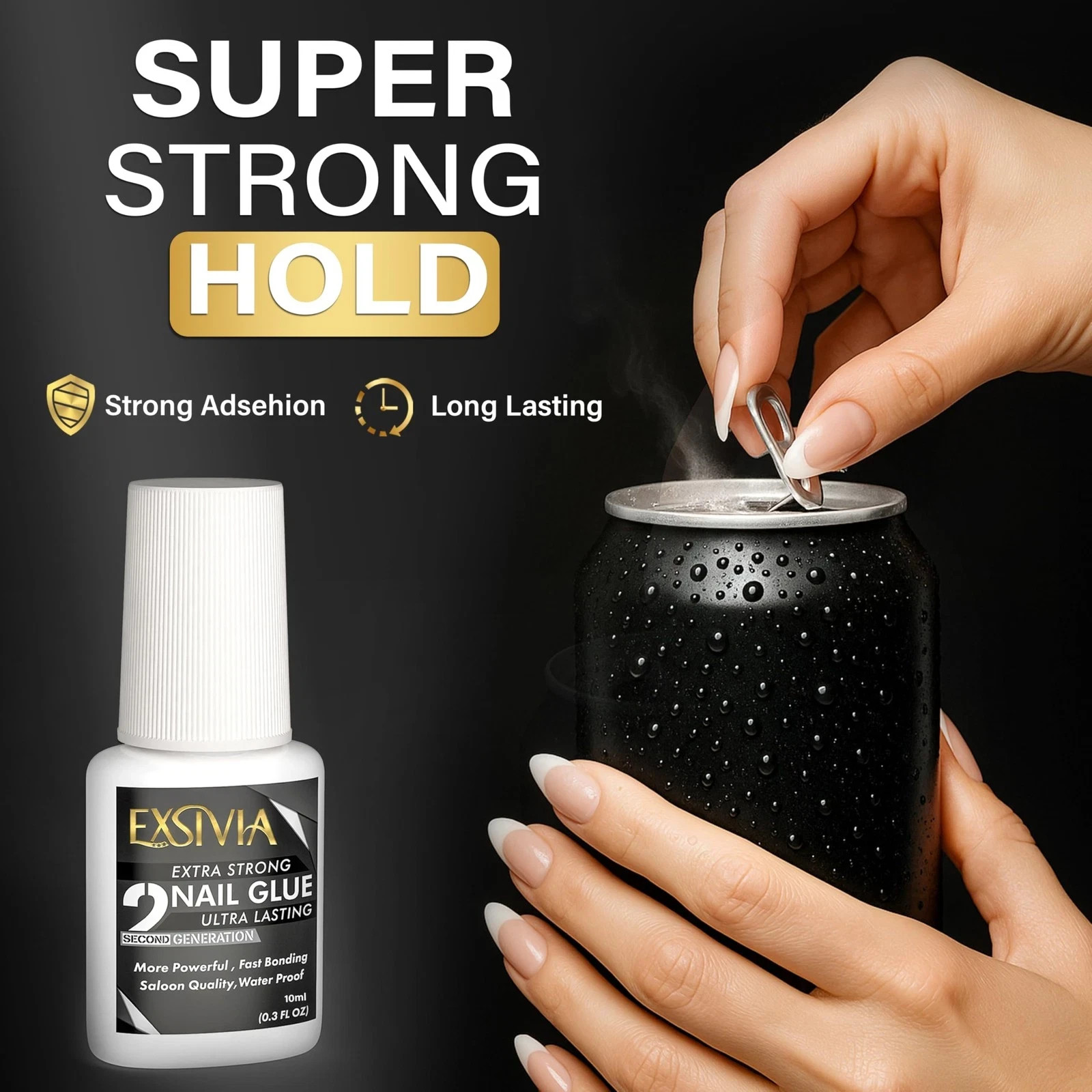 Super Strong Nail Glue for Press On Nails, Acrylic Nails Nail Tips 10ml Nail…