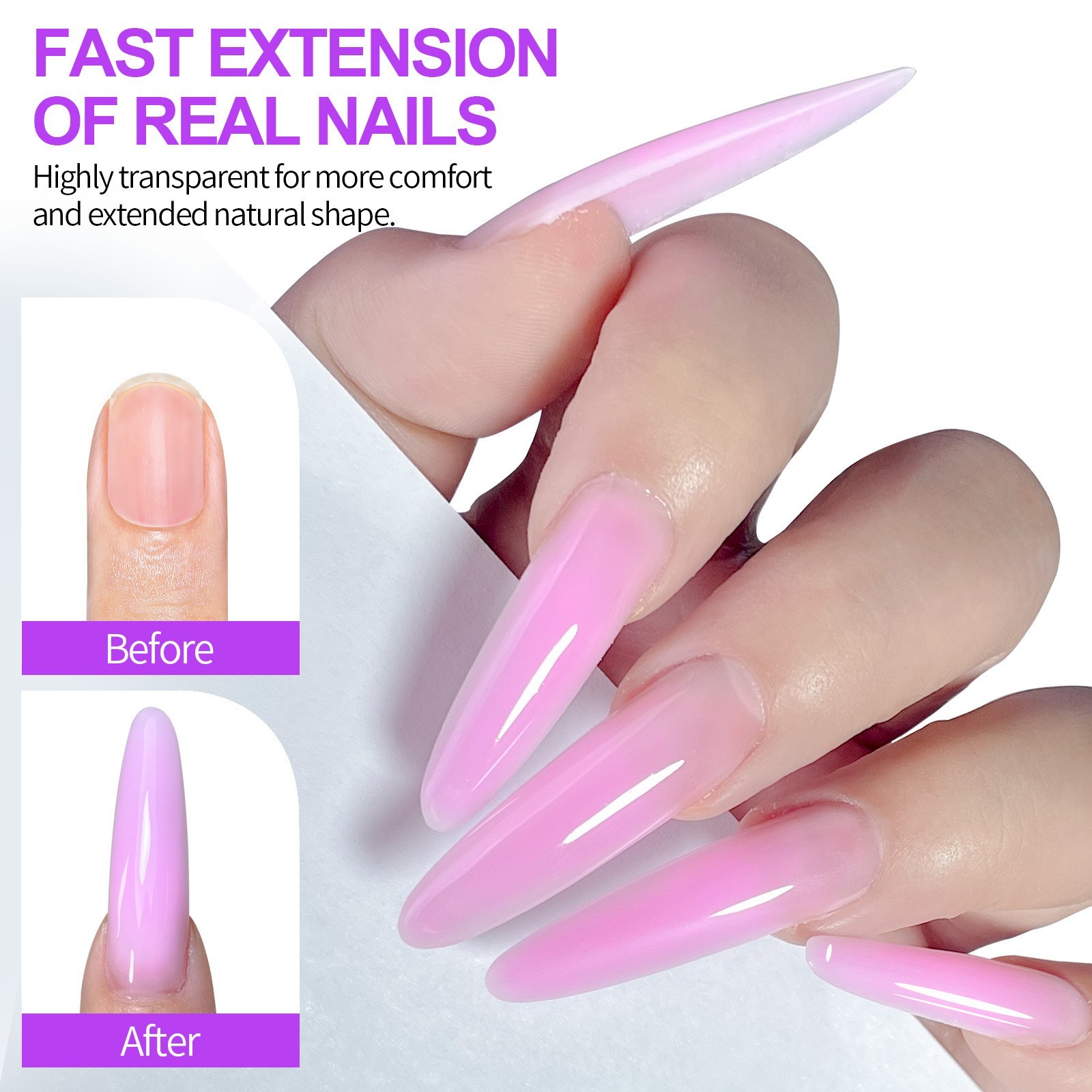 Various Colors Nail Form 144pcs Dual Forms Set for Poly Nail Gel Extension