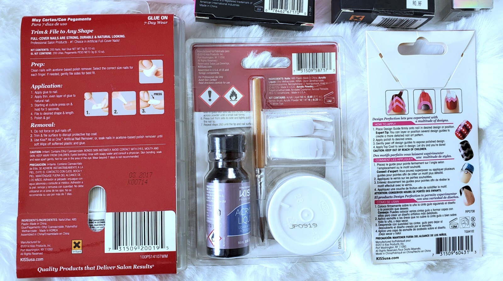 Kiss Acrylic Kit Full Cover Nails Sally Hansen Nailene Salon Perfect & More 10pc