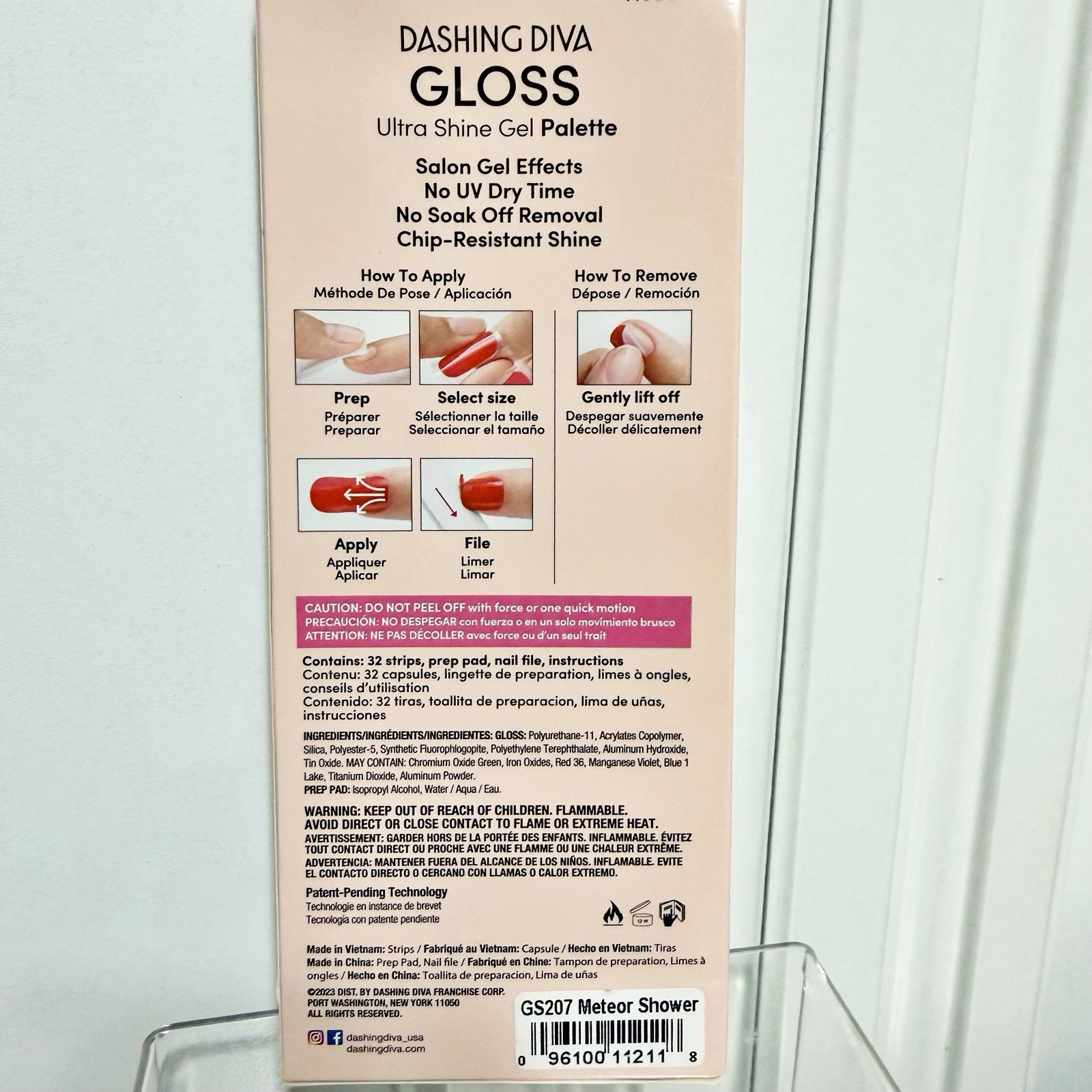 DASHING DIVA Gloss Ultra Shine Gel Nail Strips ~ METEOR SHOWER ~ New in Box