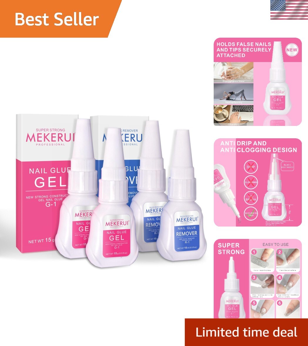 Gentle Super Strong Nail Glue Gel for Sensitive Nails – Non-Toxic Formula