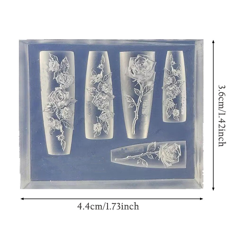 Silicone Nail Art Molds Embossing Carving Templates For Nail Enthusiasts
