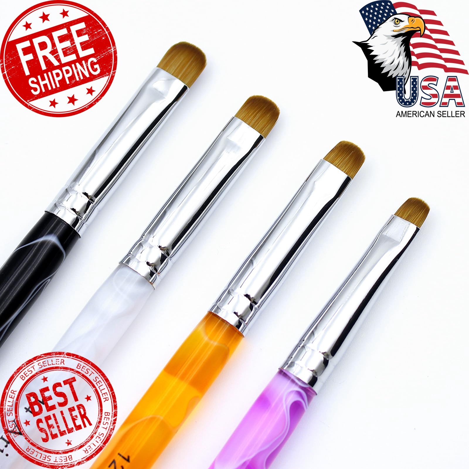 Aridito 4pc Nail Art Brush Dotting Tool Colorful