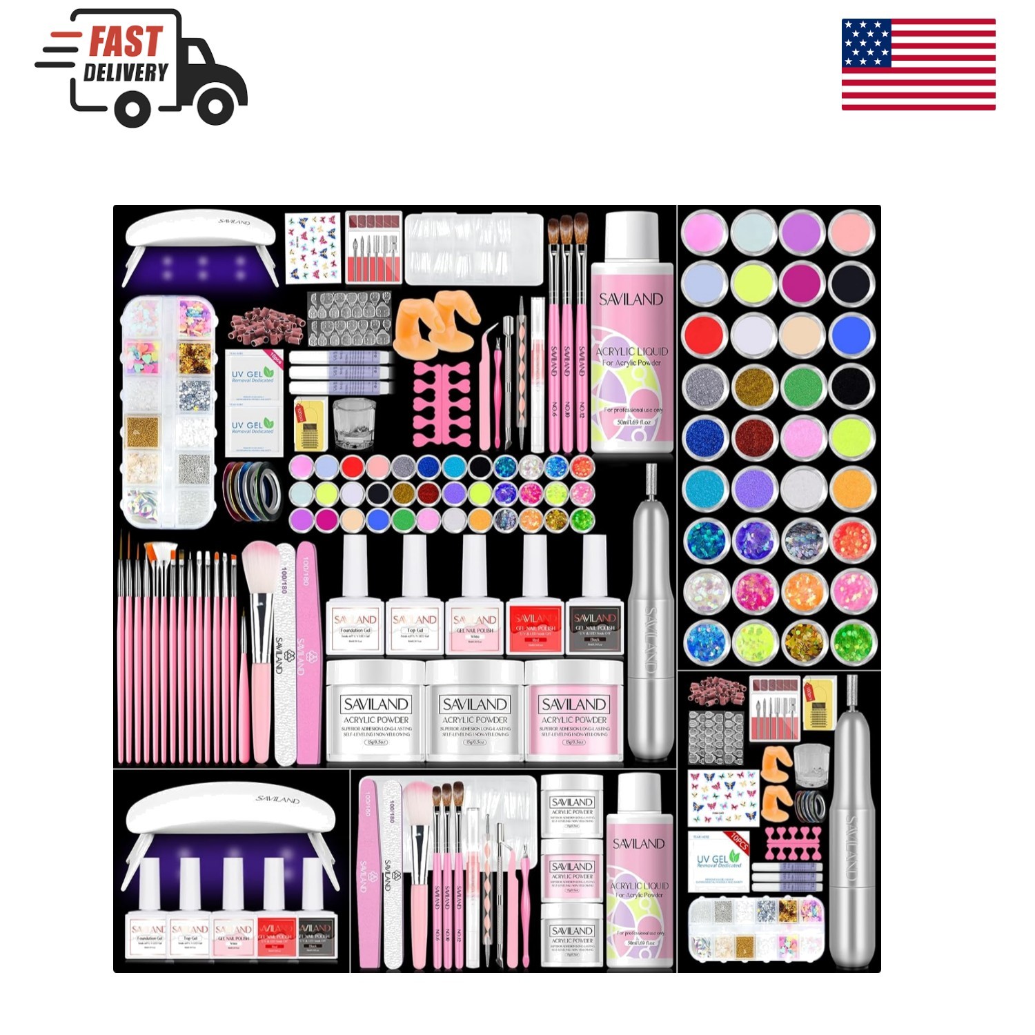 Luxury Nail Art Kit with Electric Drill & 3 Gel Colors – Perfect Christmas Gift