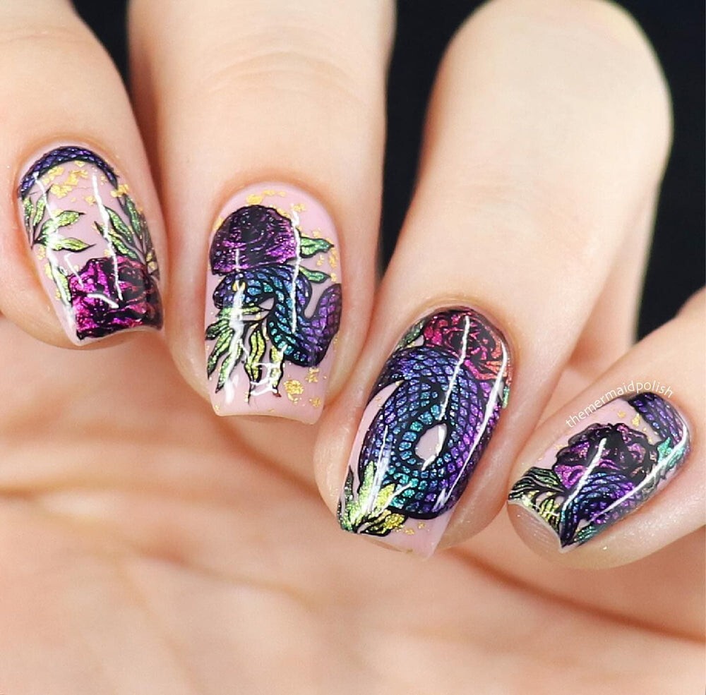 Maniology nail stamping plate BMXL-223 GLITTERFINGERS