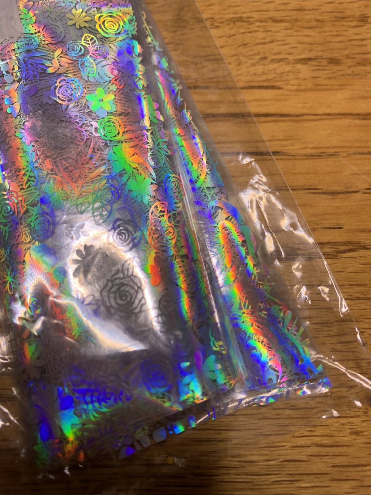7 pcs Holographic Nail Art.  Each piece is over 8 inches.  Give that HOLO-look