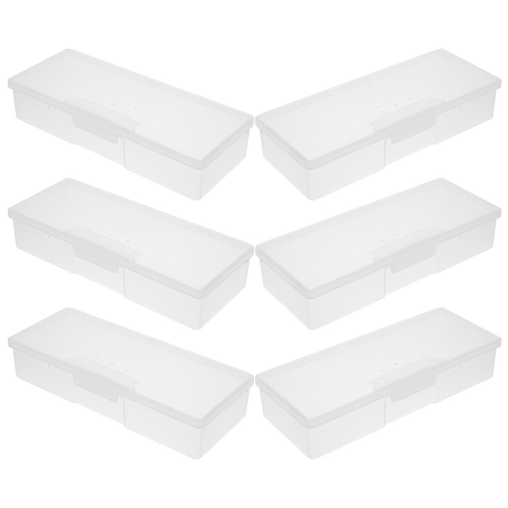 6 Pcs Portable Nail Tool Box Supplies Storage Case Implement Boxes
