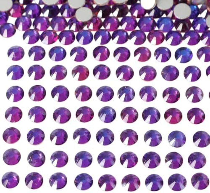 Flatback Glass Crystal Rhinestones Rounds Gems for Bedazzling Nails Art Crafts D