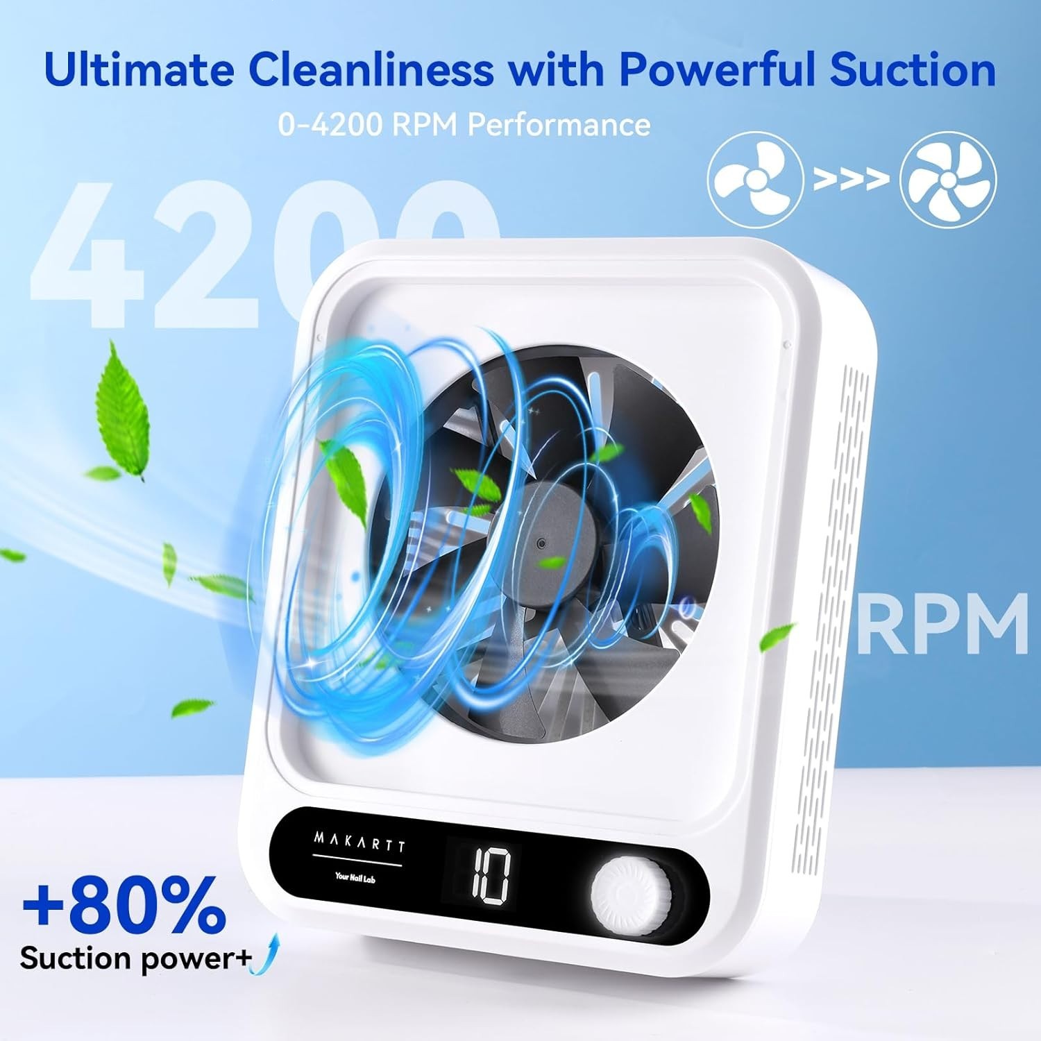 Makartt Nail Dust Collector – Professional Powerful Suction Larina Dust Collecto